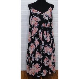Torrid Midi Chiffon Pleated Floral Midi‎ Dress Size 3 (22-24) NWT